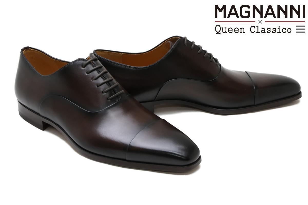 未使用 スペイン製 MAGNANNI マグナーニ カーフレザー 内羽根式 紳士靴メンズ