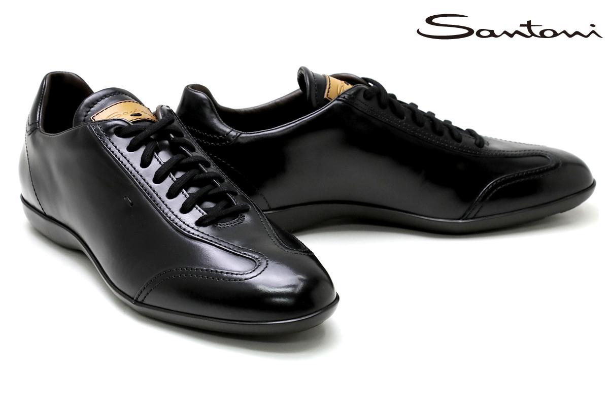 サントーニ Santoni メンズ ドレスシューズ b35abk サントーニ/レザースニーカー ブラック イタリア製 メンズ ドレスシューズ(Men's  Dress) QueenClassico WEBSHOP